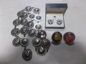 Cuff Links, Tie Tack Set & Concho Belt