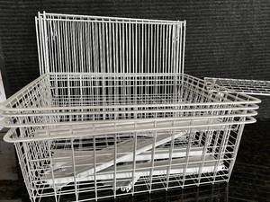 lot 15 image: Set of 4 Metal Closet Organizers Drawers & Shelf