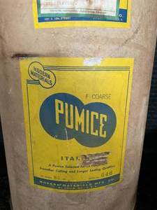 lot 17 image: Vintage Pumice Container & 2 Vintage Life Preservers