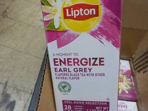 6 boxes Lipton Energize Earl Grey B...