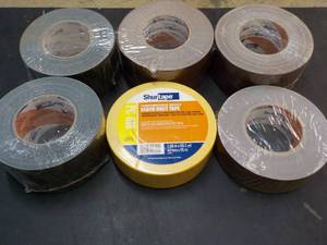 6 Rolls Shurtape 2 Black, 2 Brown, ...