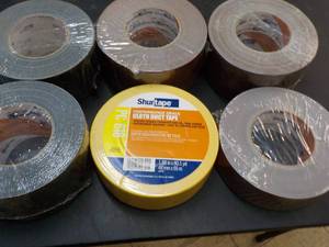 6 Rolls Shurtape 2 Black, 2 Brown, ...