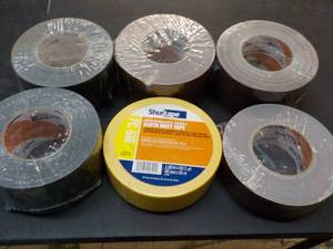 6 Rolls Shurtape 2 Black, 2 Brown, ...