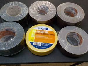 6 Rolls Shurtape 2 Black, 2 Brown, ...