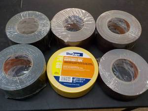 6 Rolls Shurtape 2 Black, 2 Brown, ...
