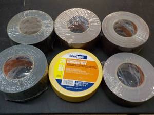 6 Rolls Shurtape 2 Black, 2 Brown, ...