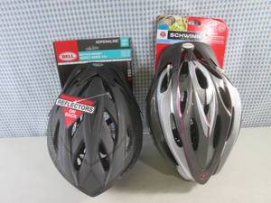 (H-1) 2 Adult Bicycle Helmets 1 Sch...