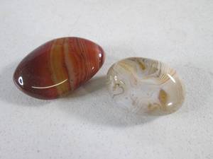 (F-2) 2 - Tumbled Banded Agates 2 3...