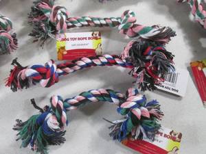 (EC1) 12 Dog Toy Rope Bones 8.6...
