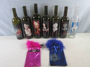 (F-2) 7 Marilyn Monroe Wine Bottles...