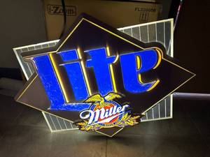Miller Lite Lighted Sign 28 Inch Wide