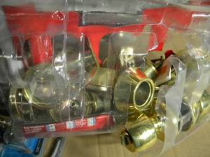 lot 29 image: Large lot of Brass Door Handles and Locks (See Photos)