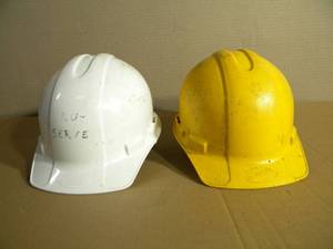 lot 33 image: Lot of 2 Construction Hard Hats
