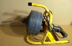 lot 37 image: Commercial Grade Plumbing Snake with Electric Powered Drill Attached