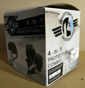 lot 107 image: New  Kryptonics 4-in-1 Pad Set With Helmet - SM