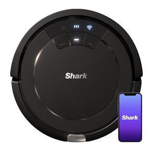 lot 1 image: New - Shark ION Robot Vacuum, Wi-Fi Connected, Multi-Surface Cleaning - Black (RV754)