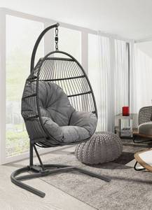 lot 98 image: New - Folding Patio Egg Chair - Gray
