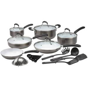 lot 155 image: Brand New 20-Pc. Nonstick Ceramic Aluminum Cookware Set