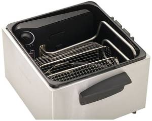 lot 181 image: Open Box Item Presto ProFry 12-Cup Dual-Basket Deep Fryer