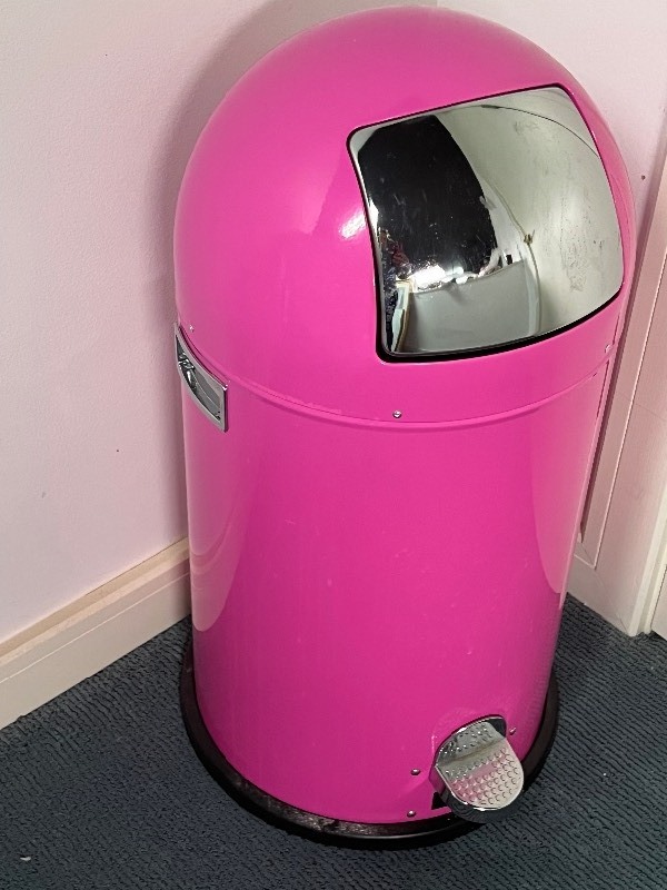 Really Hot, Pink Trash Can