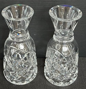 lot 23 image: Pair of Vintage Waterford Crystal Innisfree Pattern Carafes - Decanters
