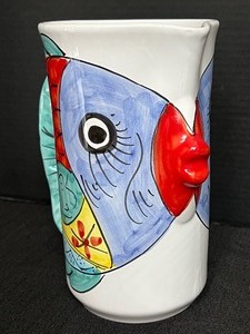 lot 156 image: Vintage Vietri Kissing Fish Pitcher