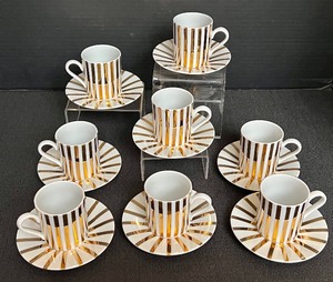 lot 160 image: Set of Eight Wawel Demitasse Teacups