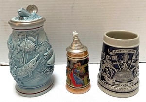 lot 62 image: Three Vintage Steins