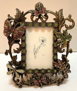 lot 84 image: Trio of Enameled Frames including an Enameled Frame by R. J. Graziano