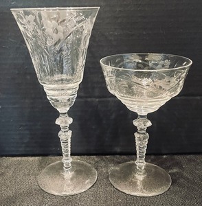 lot 96 image: Vintage Crystal Stemware