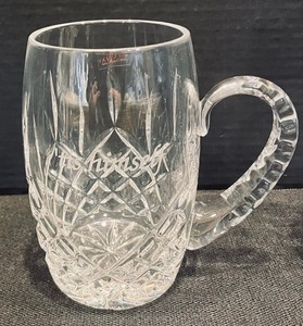 lot 95 image: Pair of Galway Crystal Mugs with Tis Himself Engraved on Them