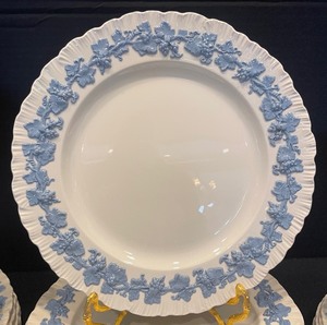 lot 182 image: Wedgewood Embossed Queensware China Grouping