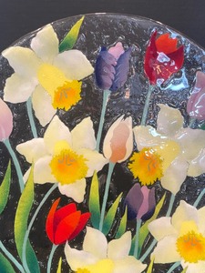 lot 187 image: Vibrantly Colorful Art Glass Platter