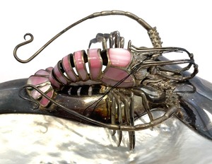 lot 34 image: Rosette Exclusive Collection Sterling Silver Lobster Accented Shell