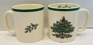 lot 283 image: 10 Spode Christmas Tree Mugs