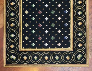 lot 308 image: Very Very Long Custom Black Patterned Runner