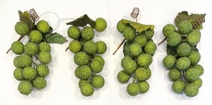 lot 305 image: Shimmery Beaded Fruit Decor