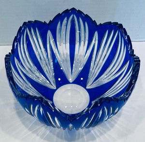 lot 65A image: Cobalt Blue Bohemian Crystal Bowl