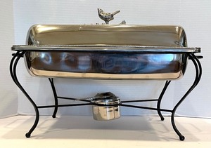 lot 309 image: Silver Plated Bird Themed Servingware