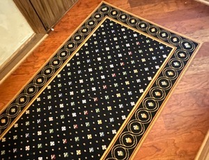 lot 317 image: Lovely Long Black Patterned Runner