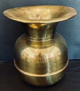 lot 345 image: Two Vintage Brass Spittoons