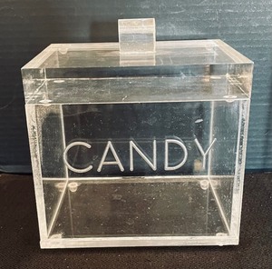 lot 347 image: Lucite Candy and Nut Canisters