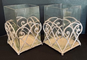 lot 358 image: Candles and Two Candle Holders