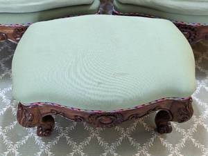 lot 48 image: Pair of Oversize Armchairs and Ottoman by Ferguson Copeland