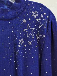 lot 229 image: Vintage St. John Sparkly Stars Knit Sweater