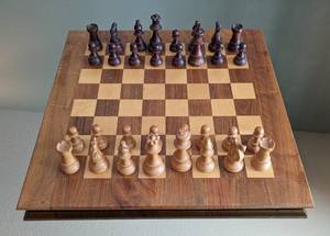 lot 242 image: Wooden Chess Set