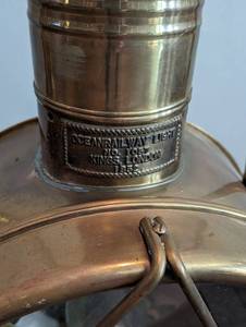 lot 30 image: Vintage Brass Locomotive Light No. 1057