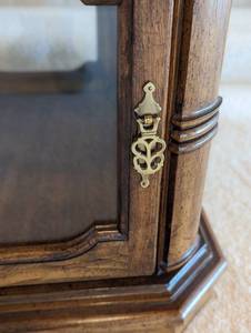 lot 144 image: Vintage Wood and Glass Side Table