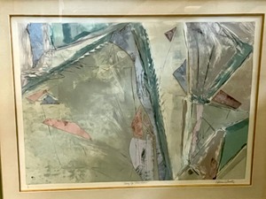 lot 403 image: Framed Mixed Media Original Art Piece by Patricia Beatty