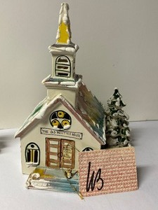 lot 424 image: 1970s - 1980s Original WB Studios  Walter Brockman Snow Village Houses - Signed